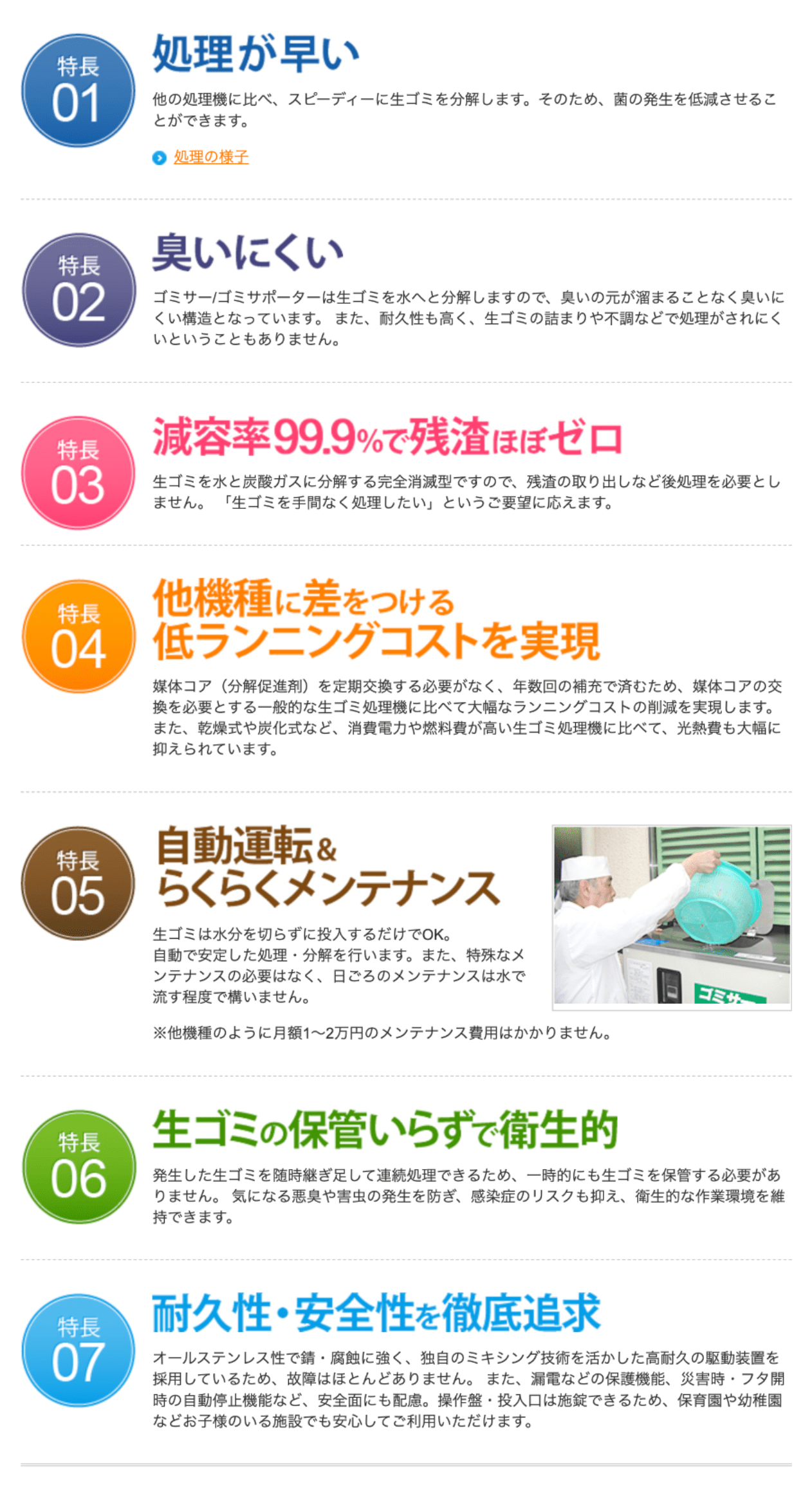 ゴミサーRの製品情報詳細